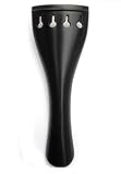 Musical String Violin Tailpiece Ebony Wood Round Style 4/4