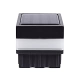 FOMIYES Solar Energy Pillar Light Outdoor Yard Post Lighting Tool Warm Yellow LED Landscape Fence Lamp for Yard Patio Decor