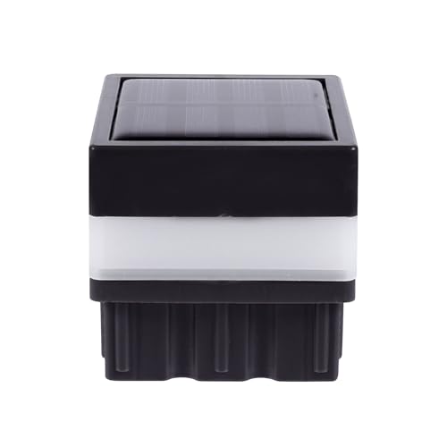 FOMIYES Solar Energy Pillar Light Outdoor Yard Post Lighting Tool Warm Yellow LED Landscape Fence Lamp for Yard Patio Decor