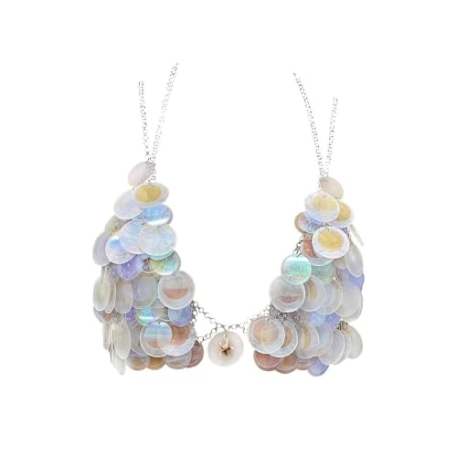 Copa triangular de mica natural hecha a mano joyería corporal 2