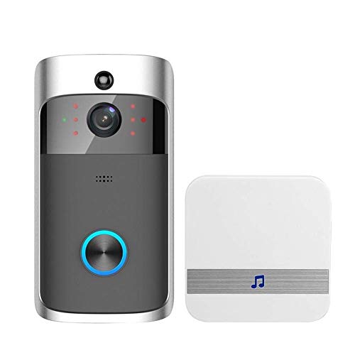 Preisvergleich Produktbild DBSCD Drahtlose Türklingel, Intelligentes drahtloses WiFi-visuelles Türklingel-Video-Türsprechgerät mit Empfänger für Home Apartments, Bürogebäude