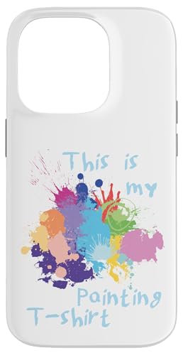 これは私の絵画Tシャツのアクリル色の絵画アーティストです スマホケース iPhone 14 Pro 用