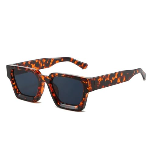 Lunettes de soleil vintage à large monture pour homme et femme