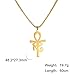 VASSAGO Ankh Cross Eye of Horus Necklace Coptic Ankh Cross Religious Pendant Eye of Horus Necklace Stainless Steel Ancient Egyptian Eye of Horus Protection Jewelry Gift for Mens Women (Gold)