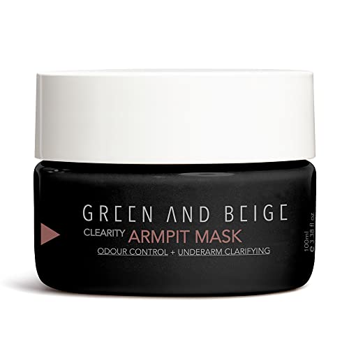 GREEN AND BEIGE Clearity Armpit Mask - 100 ML Underarm Brightening & Clarifying formula | Reduces Body Odour & Darkness | Contains Corn cob & bamboo charcoal | Unisex