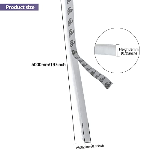 16.5 Ft Brush Weather Stripping, Self-Adhesive Pile Weatherstrip For Sliding Doors And Windows Frame Side, Felt Seal Strip Weatherproof Soundproof Dustproof(11/32 X 11/32 Inch, White) #TOP1