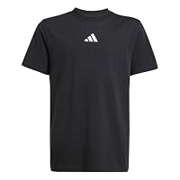 adidas Unisex Kinder Essentials Shirt, Black/White, 11-12 Years