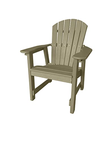 Phat Tommy Outdoor Dining Chair, Poly Furniture - Weather Proof, Recycled and Thick Poly Lumber Patio Chair, Composite Outdoor Furniture, Weatherwood
