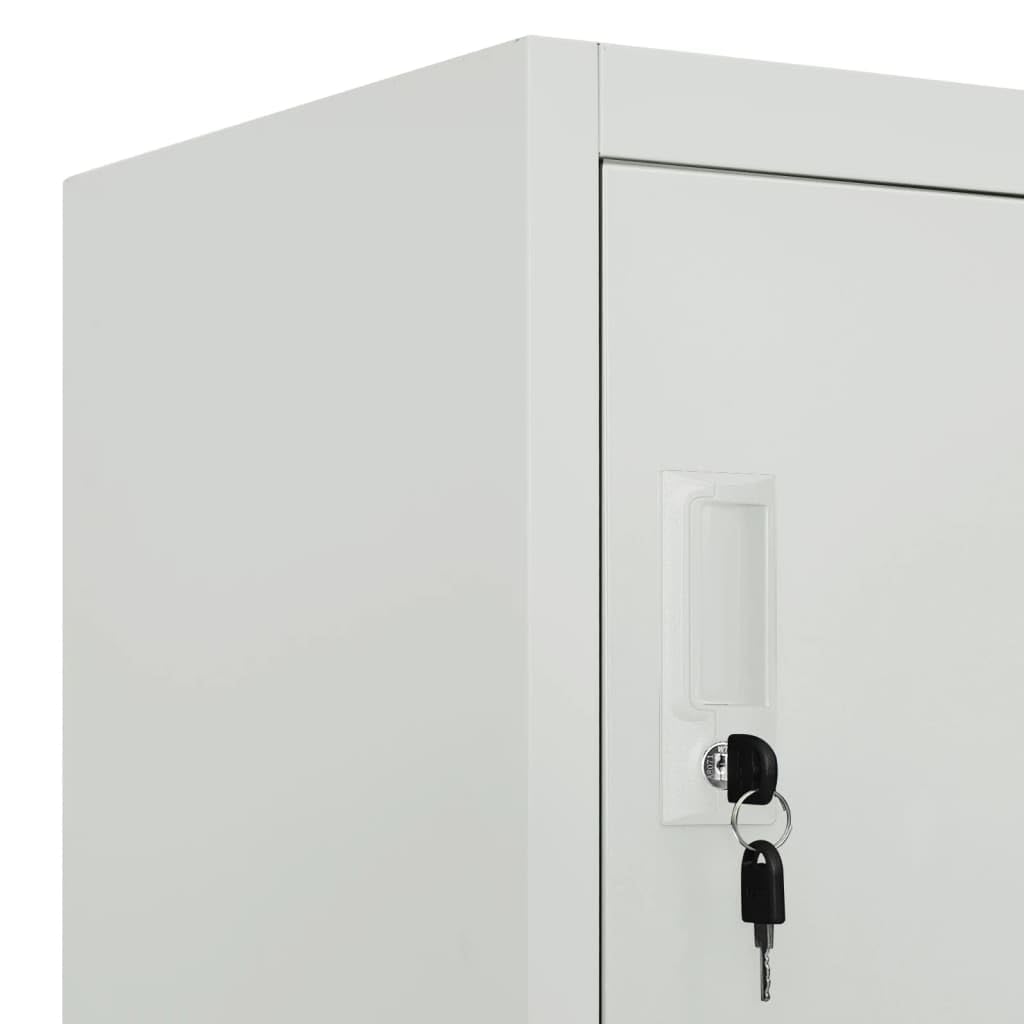 vidaXL Armadio a 6 Armadietti in Acciaio Grigio Mobiletto Ufficio Vestiario