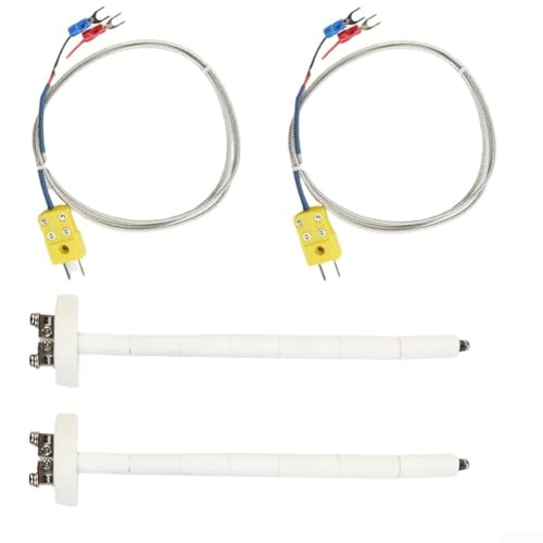 Sensor de termopar tipo K con bloque para horno industrial, juego de 2 sondas de 190 mm 4