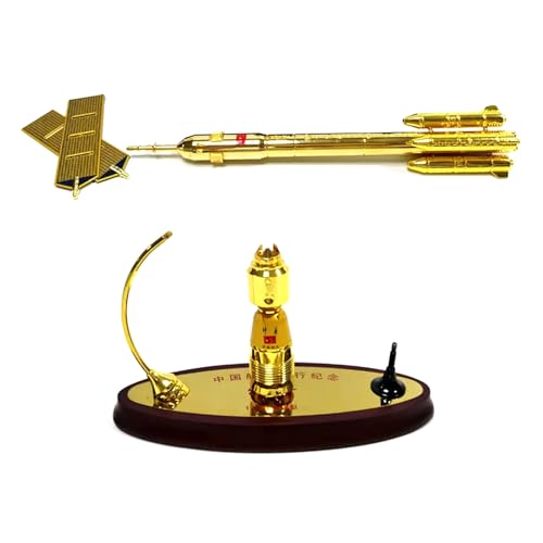 WANSUPYIN 1:80 Alloy China Shenzhou 11, Long March 2 Combination Spacecraft Satellite Rocket Model Metal Spacecraft Model for Collection