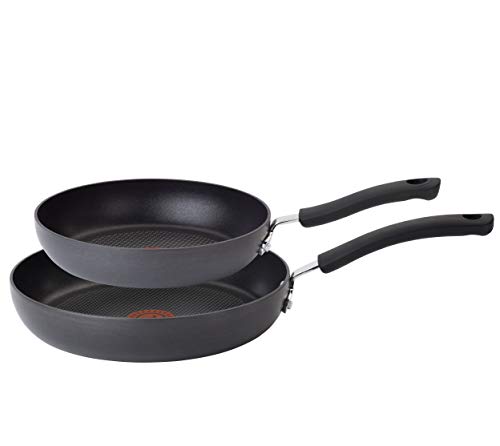 T-Fal Ultimate Hard Anodized 2-Piece Scratch Resistant Titanium Nonstick Thermo-Spot Pfoa Free 10/12-Inch Cookware Set, Gray, E765S274 #TOP1