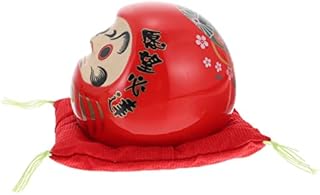 Japanese Dolls Wealth Daruma Doll Collectible Figurine: Daruma Doll Japanese Good- Luck Charm Craft Doll Figurine Decor Desktop Decorations Ceramic Decor