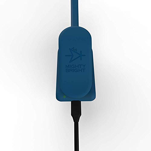 The Original Mighty Bright WonderFlex Rechargeable Book Light, 20 Lumens of Warm Eye-Care Light, 3 Brightness Levels, 45 Hours of Battery Life, Durable, Flexible (Midnight Blue)