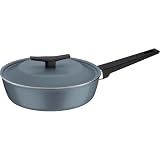 Frigideira Funda Tramontina Spezia Induction Em Alumínio Com Revestimento Interno E Externo Em Antiaderente Starflon Excellent Azul Com Tampa 24 Cm