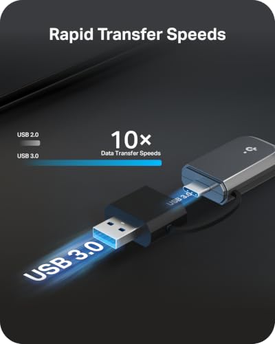 Image of TP-Link AXE5400 Tri-Band Wi-Fi 6E USB Adapter - Archer TXE70U | Wi-Fi 6E Technology | 5.4 Gbps | Plug-and-Play | USB-C /USB-A Design| WPA3 Security | SuperSpeed USB 3.0 | Windows 10 /11