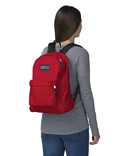 JanSport SuperBreak One Backpacks - Durable, Lightweight Bookbag with 1 Main Compartment, Front Utility Pocket with Built-in Organizer - Premium Backpack, Red Tape - image 6