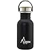 Bot. ac. inox Basic 500ml ,tapón acero/bambú - Negro