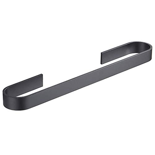 Barre à serviette noire sans perçage pour salle de bain design
