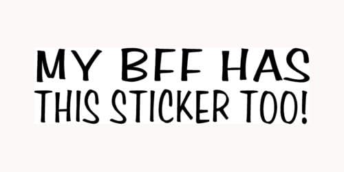 MY BFF HAS THIS STICKER TOO! Car Window Vinyl Decal Best Friends Forever Family 