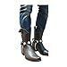 TrendyFashionJewelry Men Biker Fashion Black Boot Straps Pair Silver Shoe TEXAS STAR Charms Motorcycle One Size Fits All