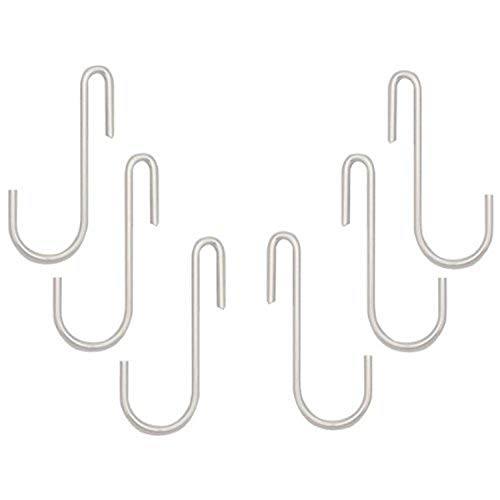 Range Kleen Chrome, S-Shaped, Pot Rack Accessory Hooks, 6 Pack