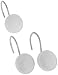 Carnation Home Fashions Color Rounds Ceramic Resin Shower Curtain Hook, White