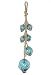 6 Blue Japanese Glass Fishing Floats Fish Net Buoys Tiki Decor
