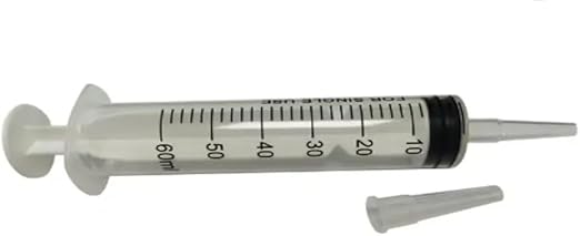 Med Chalet EXELint Disposable Syringe, Sterile Single Pack, 50 ml to 60 ml Medical Grade Catheter Tip, J1