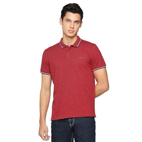Image of Pepe Jeans Men's Cotton Regular Fit Polo T-Shirt