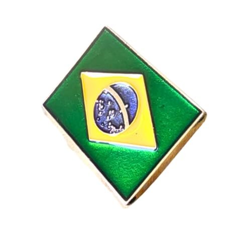 5 UNID DE BOTTONS PIN BROCHE BANDEIRA DO BRASIL