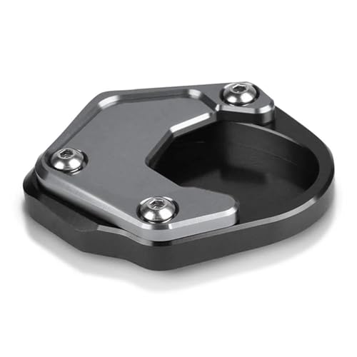 HPZPRPCEW Für Kawasaki Für Eliminator 500 450 400 2024 2025 Motorrad-Seitenständer-Verlängerungs-Stützpolster Ständer-Vergrößerungsplatte(GRAU)