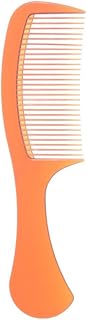 أمشاط شعر عريضة ونحيفة من البلاستيك من دافني، مجموعة من 2 قطعة - برتقالي - 1527