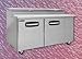 Master-Bilt MBPT93-003 Fusion Three Section Refrigerated Pizza Prep Table with (12) 1/3 Pan Capacity, (2) Solid Doors & (2) Refrigerated Drawers on Left