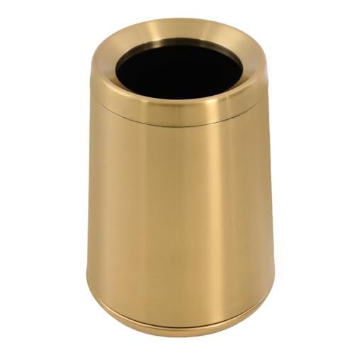 Caneca de basura rectangular de acero inoxidable dorada miniatura 4