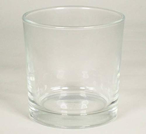 INNA-Glas Tiesto de Cristal Brian, cilíndrica/Redonda, Transparente, 12cm, Ø11,5cm - Macetero - Maceta Cover