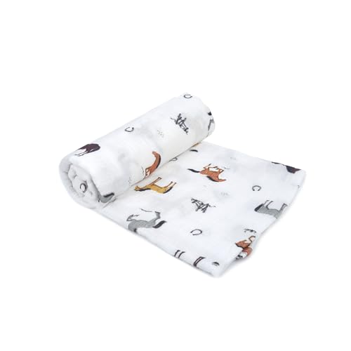 MON AMI ‘Chantilly’ Cotton Muslin Swaddle Blanket – 47”, Baby Essentials, Neutral Receiving Blanket for Newborns, Baby Swaddle Wraps for Boys,Girls - Thumbnail 3