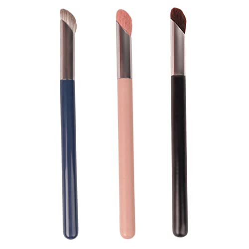 MERRYHAPY 3pcs Concealer Makeup Brush Set Eye Shadow Brush Beauty Nose Face Mask Applicator for Women Random Color