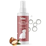 BAU Spray Desenredante para Perros sin Aclarado - Spray Bifásico con Ácido Hialurónico y Aceite de Argán - Acondicionador Desenredante Natural para Pelo Largo y Corto Brillante