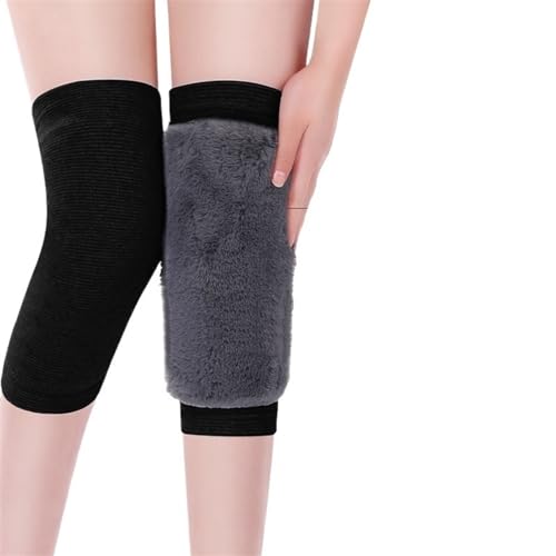 HDNSAUD Winter Protective Knee Pads 1 Pair Winter Warm Knee Pads for Women Men Old People Cold Leg Arthritis Kneepad Knee Support Running Knee Protector(Black,M)