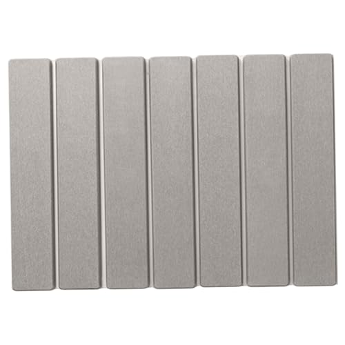 Jorzer Alfombrilla de baño de Piedra de diatomita 40, 6x30, 5 cm ultraabsorbente y de Secado rápido Plegable y Antideslizante para Ducha de Cocina Color Gris Claro.