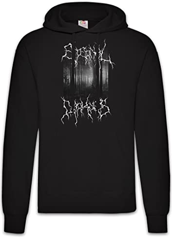 Sweat-shirt Blackmetal Forest par Urban Backwoods : hoodie noir pour style alternatif