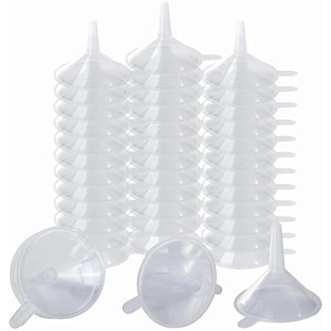 CYEAH 200PCS Mini Clear Plastic Funnels Cover