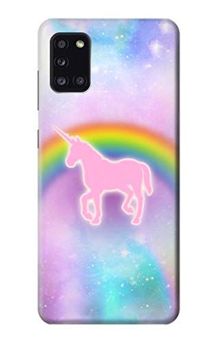 Étui pour Samsung Galaxy A31 anti-rayures design arc-en-ciel pastel