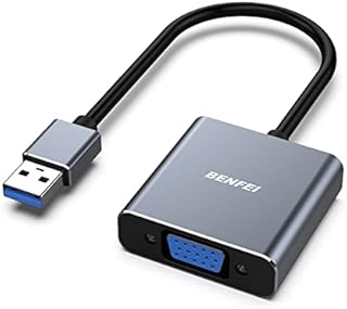 USB to VGA Adapter, BENFEI 1080P USB 3.0 to VGA Full HD Converter[Aluminium Shell]