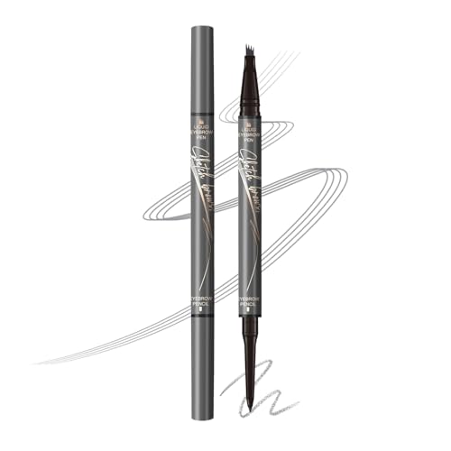 Music Flower Dual-Ended Augenbrauenstift Ultra-feiner Bleistift und Vier-Spitze flüssiger Augenbrauenstift für schnelle und präzise Brow Definition, Augen Make-up Geschenke für Frauen, Dunkelgrau Music Flower Dual-Ended Augenbrauenstift Ultra-feiner Bleistift und Vier-Spitze flüssiger Augenbrauenstift für schnelle und präzise Brow Definition, Augen Make-up Geschenke für Frauen, Dunkelgrau