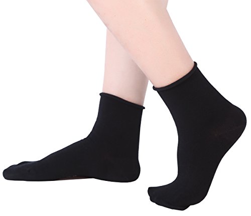 Image of EABERN Womens Thin Cotton Socks,Soft Breathable Casual Above Ankle Crew Socks 6 /9 /12 Pairs