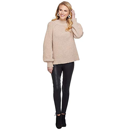 Mud Pie Women's Long Sleeve Sweater, Blush, Small