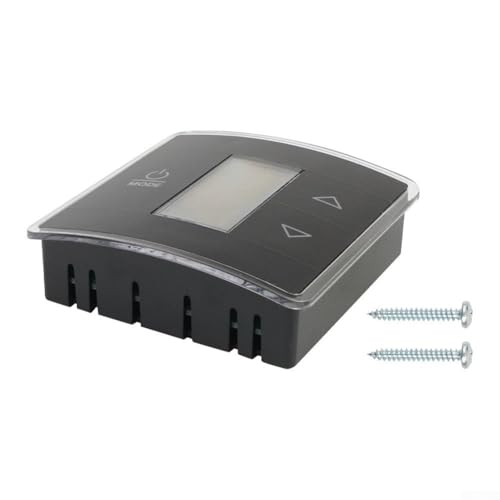 712 opciones de sistemas. Panel de control climático para remolque de carcasa de caravana, pantalla de repuesto de termostato analógico para caravana ABS Camper negro/blanco para 3316250 (negro)
