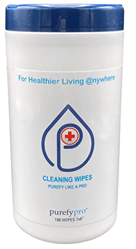 PUREFY Professional Cleaning Wipes. Cleans Instantly. Streak Free. Leaves No Residue. No Rinse. Lint Free. No Fragrance. Larger Size and Excellent